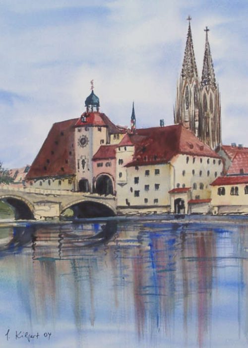Regensburg, steinerne Brücke 50x70